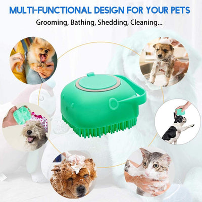 Pet Bathing Rubber Dog Brush